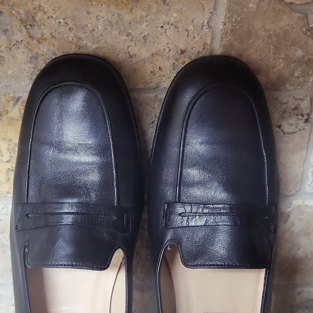 Cole Haan Black Leather Lezlie Loafers